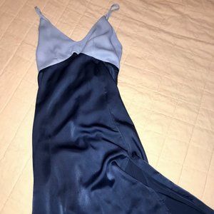 Blue Satin Gown